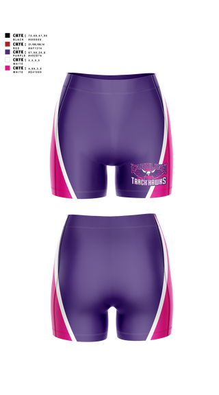 Womens Compression Shorts, Carolina Track Hawks, Track & Field, Teamtime, Team time, sublimation, custom sports apparel, team uniforms, spirit wear, spiritwear, sports uniforms, custom shirts, team store, custom team store, fundraiser sports, apparel fundraiser