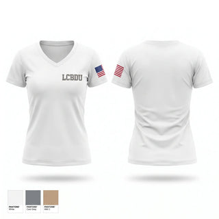 Womens Short Sleeve Vneck Shirt, LCBDU, Police, Teamtime, Team time, sublimation, custom sports apparel, team uniforms, spirit wear, spiritwear, sports uniforms, custom shirts, team store, custom team store, fundraiser sports, apparel fundraiser