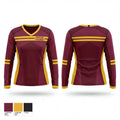 Edison Vikings 2506250 Women's Long Sleeve V-neck Shirt - 1