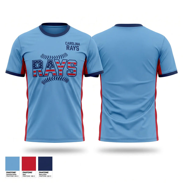 Short Sleeve Performance Shirt, Carolina Rays, Baseball, Teamtime, Team time, sublimation, custom sports apparel, team uniforms, spirit wear, spiritwear, sports uniforms, custom shirts, team store, custom team store, fundraiser sports, apparel fundraiser