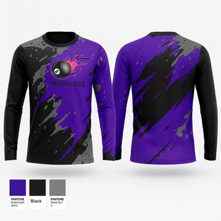 Long Sleeve Performance Shirt, Maddens N.O.D., Bowling, Teamtime, Team time, sublimation, custom sports apparel, team uniforms, spirit wear, spiritwear, sports uniforms, custom shirts, team store, custom team store, fundraiser sports, apparel fundraiser