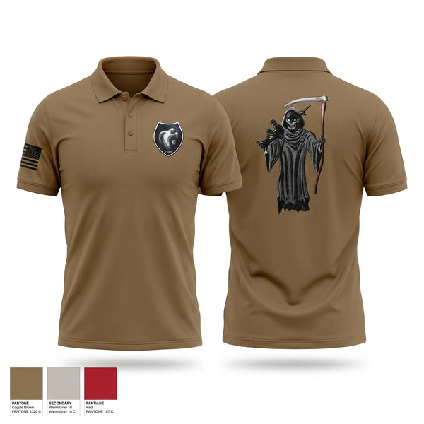 Short Sleeve Performance Polo, 2/2CR Ghost Troop 1st Platoon, Army, Teamtime, Team time, sublimation, custom sports apparel, team uniforms, spirit wear, spiritwear, sports uniforms, custom shirts, team store, custom team store, fundraiser sports, apparel fundraiser