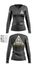 Fort Knox Fight Club Women's Long Sleeve V-neck Shirt - 3