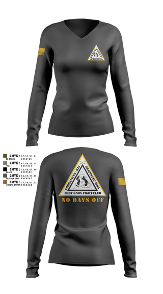 Womens Long Sleeve Vneck Shirt, 100th Training Division, Army, Teamtime, Team time, sublimation, custom sports apparel, team uniforms, spirit wear, spiritwear, sports uniforms, custom shirts, team store, custom team store, fundraiser sports, apparel fundraiser
