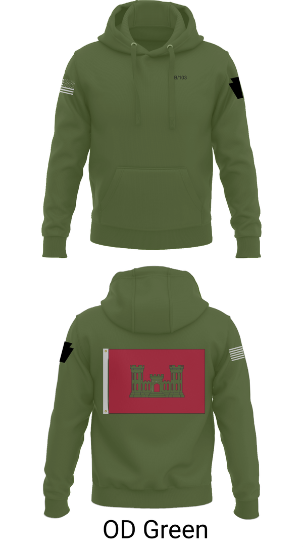 Hoodie, B 103 EN BN, National Guard, Teamtime, Team time, sublimation, custom sports apparel, team uniforms, spirit wear, spiritwear, sports uniforms, custom shirts, team store, custom team store, fundraiser sports, apparel fundraiser