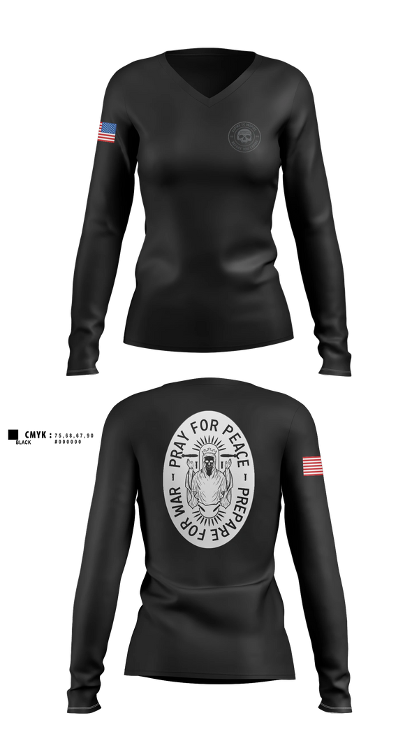 Womens Long Sleeve Vneck Shirt, Darqnuphysique, Men's Soccer, Teamtime, Team time, sublimation, custom sports apparel, team uniforms, spirit wear, spiritwear, sports uniforms, custom shirts, team store, custom team store, fundraiser sports, apparel fundraiser