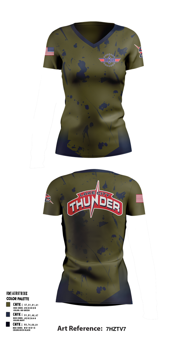 Womens Short Sleeve Vneck Shirt, Lake City Thunder, Softball, Teamtime, Team time, sublimation, custom sports apparel, team uniforms, spirit wear, spiritwear, sports uniforms, custom shirts, team store, custom team store, fundraiser sports, apparel fundraiser