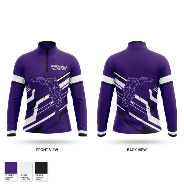 Quarter Zip Jacket, WINTER GARDEN VOLLEYBALL CLUB, Women's Volleyball, Teamtime, Team time, sublimation, custom sports apparel, team uniforms, spirit wear, spiritwear, sports uniforms, custom shirts, team store, custom team store, fundraiser sports, apparel fundraiser