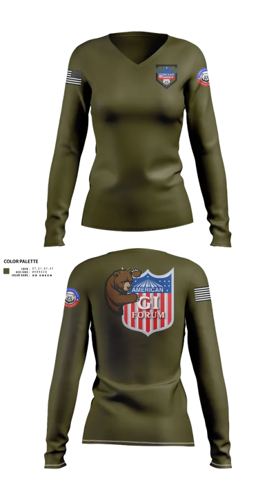 Agif board 96601828 Women's Long Sleeve V-neck Shirt - 103