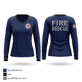 Canisteo Fire Department Women's Long Sleeve V-neck Shirt - 1