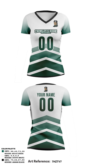 Womens Short Sleeve Vneck Shirt, Crowley's Ridge College Volleyball, Women's Volleyball, Teamtime, Team time, sublimation, custom sports apparel, team uniforms, spirit wear, spiritwear, sports uniforms, custom shirts, team store, custom team store, fundraiser sports, apparel fundraiser