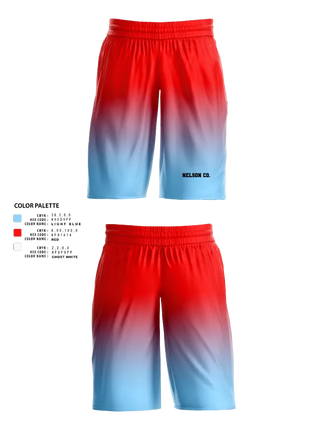 Womens Basketball Shorts, Nelson Co., Women's Basketball, Teamtime, Team time, sublimation, custom sports apparel, team uniforms, spirit wear, spiritwear, sports uniforms, custom shirts, team store, custom team store, fundraiser sports, apparel fundraiser