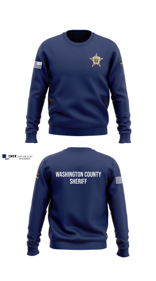 Crew Neck Sweatshirt, Washington County Sheriff's Department, Police, Teamtime, Team time, sublimation, custom sports apparel, team uniforms, spirit wear, spiritwear, sports uniforms, custom shirts, team store, custom team store, fundraiser sports, apparel fundraiser