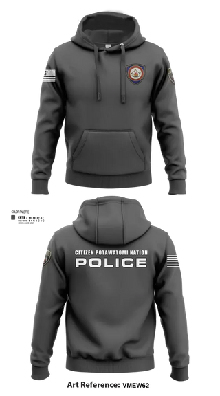 Hoodie, Citizen Pottawatomie nation Police Department, Police, Teamtime, Team time, sublimation, custom sports apparel, team uniforms, spirit wear, spiritwear, sports uniforms, custom shirts, team store, custom team store, fundraiser sports, apparel fundraiser