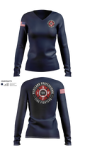 Women's Long Sleeve V-neck Shirt - 21