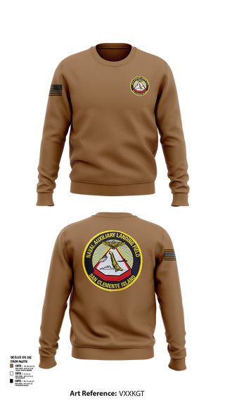 Crew Neck Sweatshirt, NAVAL AUXILIARY LANDING FIELD SAN CLEMENTE ISLAND, Navy, Teamtime, Team time, sublimation, custom sports apparel, team uniforms, spirit wear, spiritwear, sports uniforms, custom shirts, team store, custom team store, fundraiser sports, apparel fundraiser