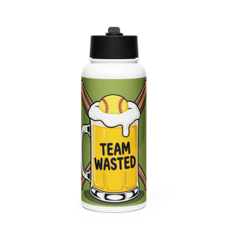 Team Wasted 73417864 Stainless Steel Water Bottle with a Straw Lid