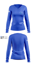 Prince William Bike Team 23723896 Women's Long Sleeve V-neck Shirt - 2