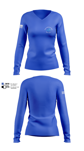 Womens Long Sleeve Vneck Shirt, Prince William Bike Team, , Teamtime, Team time, sublimation, custom sports apparel, team uniforms, spirit wear, spiritwear, sports uniforms, custom shirts, team store, custom team store, fundraiser sports, apparel fundraiser