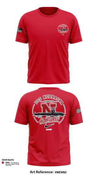 Short Sleeve Performance Shirt, USS Nebraska, Navy, Teamtime, Team time, sublimation, custom sports apparel, team uniforms, spirit wear, spiritwear, sports uniforms, custom shirts, team store, custom team store, fundraiser sports, apparel fundraiser