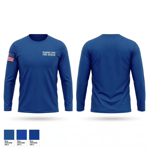 Long Sleeve Performance Shirt, Roaring Fork Fire Rescue, Fire Department, Teamtime, Team time, sublimation, custom sports apparel, team uniforms, spirit wear, spiritwear, sports uniforms, custom shirts, team store, custom team store, fundraiser sports, apparel fundraiser