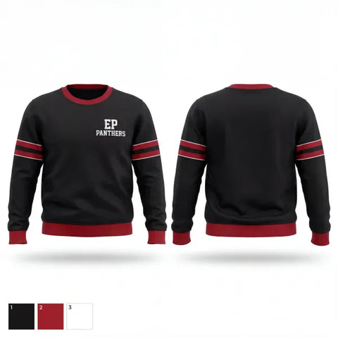 Crew Neck Sweatshirt, EP Panthers, Men's Basketball, Teamtime, Team time, sublimation, custom sports apparel, team uniforms, spirit wear, spiritwear, sports uniforms, custom shirts, team store, custom team store, fundraiser sports, apparel fundraiser