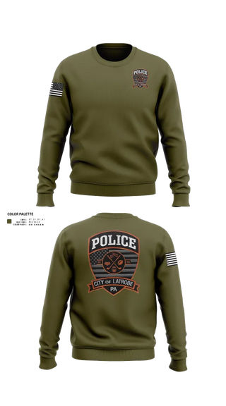 Crew Neck Sweatshirt, City of Latrobe, Police, Teamtime, Team time, sublimation, custom sports apparel, team uniforms, spirit wear, spiritwear, sports uniforms, custom shirts, team store, custom team store, fundraiser sports, apparel fundraiser