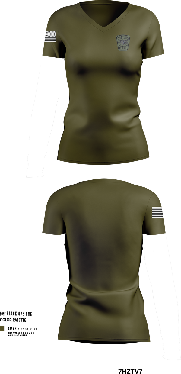 Womens Short Sleeve Vneck Shirt, Clinton Township Special Response Team (SRT), , Teamtime, Team time, sublimation, custom sports apparel, team uniforms, spirit wear, spiritwear, sports uniforms, custom shirts, team store, custom team store, fundraiser sports, apparel fundraiser