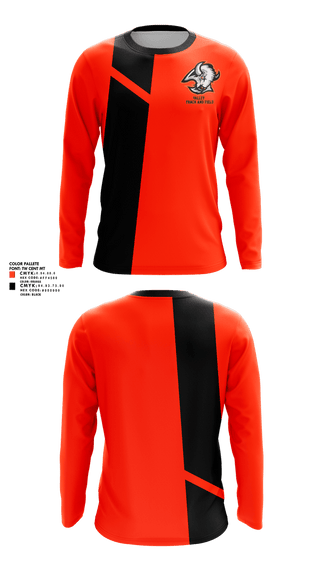 Long Sleeve Performance Shirt, Valley High School Track & Field, Track & Field, Teamtime, Team time, sublimation, custom sports apparel, team uniforms, spirit wear, spiritwear, sports uniforms, custom shirts, team store, custom team store, fundraiser sports, apparel fundraiser