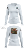 Navy Cargo Handling Battalion One 62031758 Women's Long Sleeve V-neck Shirt - 21