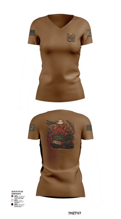 NCHB-1 21856611 Women's Short Sleeve V-neck Shirt - 101