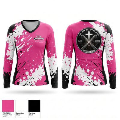 CTX Crossfire Women's Long Sleeve V-neck Shirt - 1