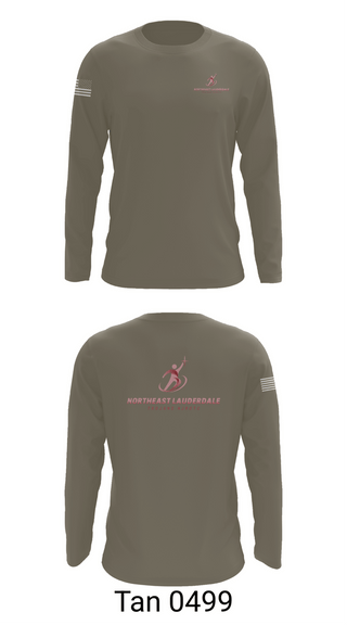 Long Sleeve Performance Shirt, Northeast Lauderdale Trojans NJROTC, Navy, Teamtime, Team time, sublimation, custom sports apparel, team uniforms, spirit wear, spiritwear, sports uniforms, custom shirts, team store, custom team store, fundraiser sports, apparel fundraiser