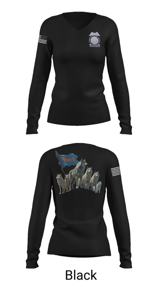 Womens Long Sleeve Vneck Shirt, GSP POST 5 DALTON, Police, Teamtime, Team time, sublimation, custom sports apparel, team uniforms, spirit wear, spiritwear, sports uniforms, custom shirts, team store, custom team store, fundraiser sports, apparel fundraiser