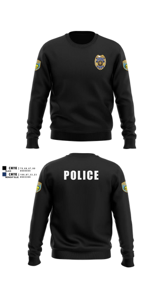 Crew Neck Sweatshirt, team name, Police, Teamtime, Team time, sublimation, custom sports apparel, team uniforms, spirit wear, spiritwear, sports uniforms, custom shirts, team store, custom team store, fundraiser sports, apparel fundraiser