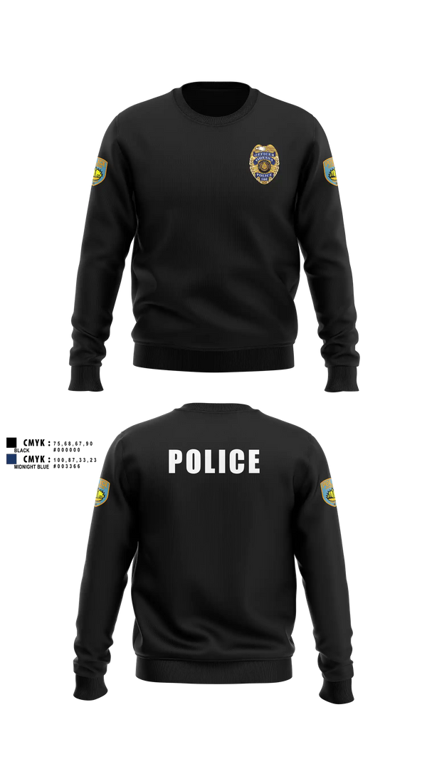 Crew Neck Sweatshirt, team name, Police, Teamtime, Team time, sublimation, custom sports apparel, team uniforms, spirit wear, spiritwear, sports uniforms, custom shirts, team store, custom team store, fundraiser sports, apparel fundraiser
