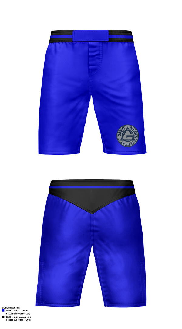 Fight Shorts, Open Guard BJJ, Wrestling, Teamtime, Team time, sublimation, custom sports apparel, team uniforms, spirit wear, spiritwear, sports uniforms, custom shirts, team store, custom team store, fundraiser sports, apparel fundraiser