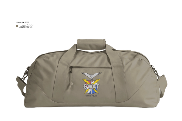 Duffle Bag, Temple SWAT, Police, Teamtime, Team time, sublimation, custom sports apparel, team uniforms, spirit wear, spiritwear, sports uniforms, custom shirts, team store, custom team store, fundraiser sports, apparel fundraiser