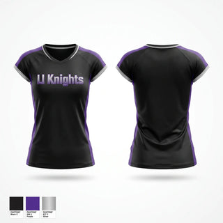 Short Sleeve Womens Volleyball Jersey, LI Knights, Women's Volleyball, Teamtime, Team time, sublimation, custom sports apparel, team uniforms, spirit wear, spiritwear, sports uniforms, custom shirts, team store, custom team store, fundraiser sports, apparel fundraiser