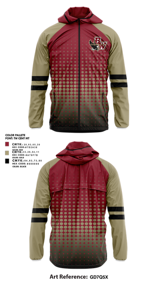 Windbreaker, Bishop Watterson Color Guard, Spirit Store, Teamtime, Team time, sublimation, custom sports apparel, team uniforms, spirit wear, spiritwear, sports uniforms, custom shirts, team store, custom team store, fundraiser sports, apparel fundraiser