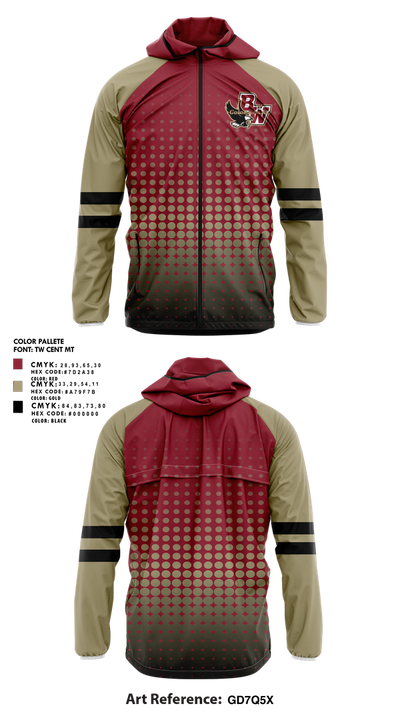 Bishop Watterson Color Guard 60127213 Windbreaker - 1