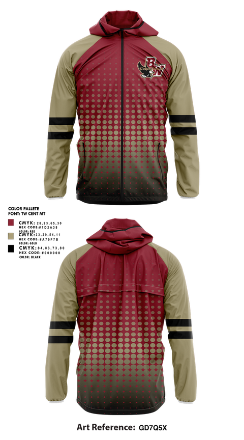 Windbreaker, Bishop Watterson Color Guard, Spirit Store, Teamtime, Team time, sublimation, custom sports apparel, team uniforms, spirit wear, spiritwear, sports uniforms, custom shirts, team store, custom team store, fundraiser sports, apparel fundraiser