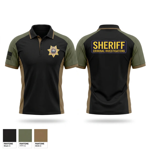 Short Sleeve Performance Polo, Claiborne County Sheriffs Office Criminal Investigations, Police, Teamtime, Team time, sublimation, custom sports apparel, team uniforms, spirit wear, spiritwear, sports uniforms, custom shirts, team store, custom team store, fundraiser sports, apparel fundraiser