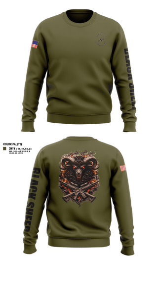 Crew Neck Sweatshirt, Black sheep, Marines, Teamtime, Team time, sublimation, custom sports apparel, team uniforms, spirit wear, spiritwear, sports uniforms, custom shirts, team store, custom team store, fundraiser sports, apparel fundraiser