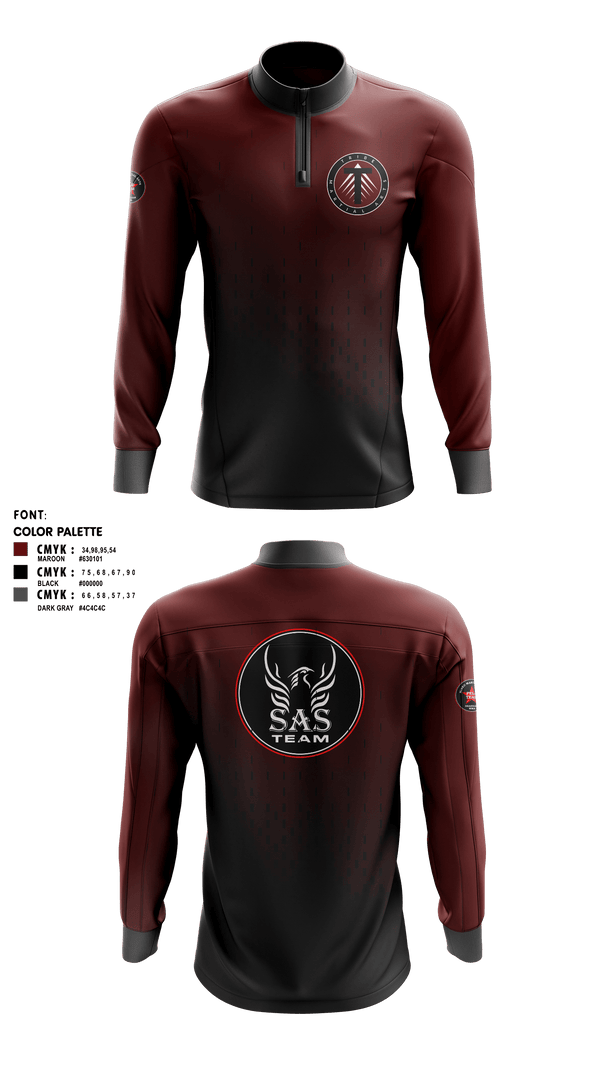 Quarter Zip Jacket, TRIBE, Wrestling, Teamtime, Team time, sublimation, custom sports apparel, team uniforms, spirit wear, spiritwear, sports uniforms, custom shirts, team store, custom team store, fundraiser sports, apparel fundraiser