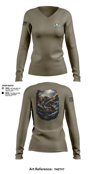 Womens Long Sleeve Vneck Shirt, 1192nd DDSB, Army, Teamtime, Team time, sublimation, custom sports apparel, team uniforms, spirit wear, spiritwear, sports uniforms, custom shirts, team store, custom team store, fundraiser sports, apparel fundraiser