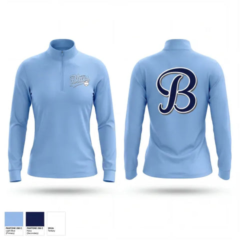 Quarter Zip Jacket, South Coast Blues, Baseball, Teamtime, Team time, sublimation, custom sports apparel, team uniforms, spirit wear, spiritwear, sports uniforms, custom shirts, team store, custom team store, fundraiser sports, apparel fundraiser