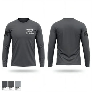 Long Sleeve Performance Shirt, Longshop McCoy Fire Rescue, Fire Department, Teamtime, Team time, sublimation, custom sports apparel, team uniforms, spirit wear, spiritwear, sports uniforms, custom shirts, team store, custom team store, fundraiser sports, apparel fundraiser