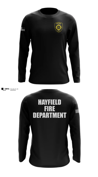 Long Sleeve Performance Shirt, Hayfield Fire, Fire Department, Teamtime, Team time, sublimation, custom sports apparel, team uniforms, spirit wear, spiritwear, sports uniforms, custom shirts, team store, custom team store, fundraiser sports, apparel fundraiser