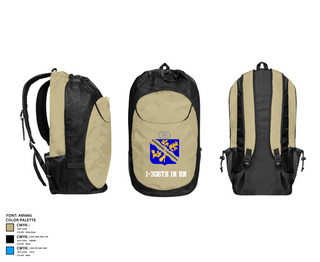 Gear Bag, 1-306th IN BN, , Teamtime, Team time, sublimation, custom sports apparel, team uniforms, spirit wear, spiritwear, sports uniforms, custom shirts, team store, custom team store, fundraiser sports, apparel fundraiser